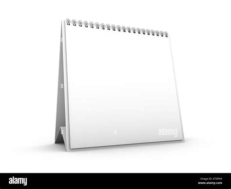 Image Desk Calendar Isolated Mockup 3d Rendering Stock Photo Alamy