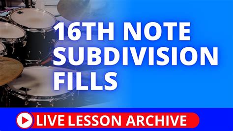 16th Note Subdivision Drum Fills | Beginner Drum Fills