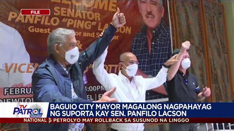 TV Patrol On Twitter Nagpahayag Ng Suporta Si Baguio City Mayor