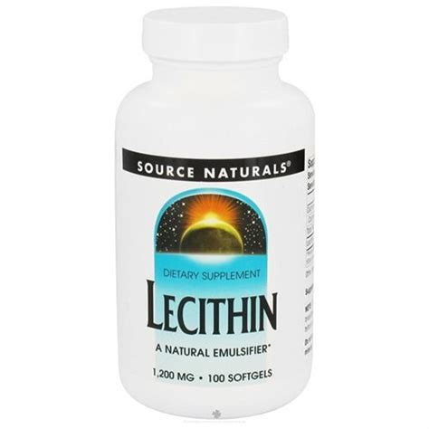 Lecithin 1200 Mg 100 Softgels Source Naturals