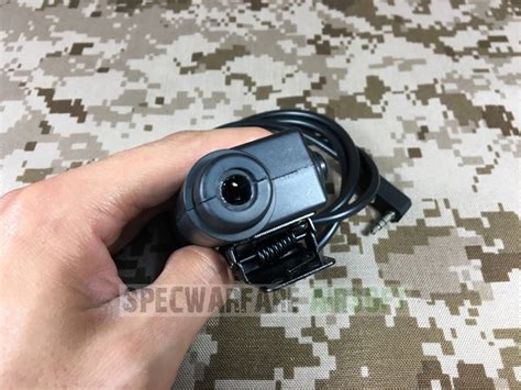 Specwarfare Airsoft. Earmor Tactical PTT for Kenwood Version (Black)