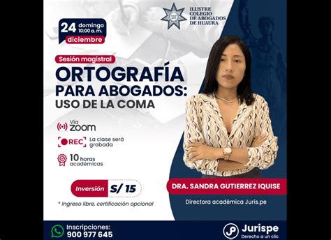 V Deo Sesi N Magistral Gratuita Sobre Ortograf A Para Abogados Uso