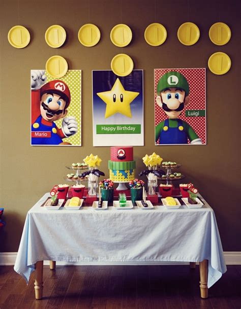 Homemade Super Mario Party Decorations