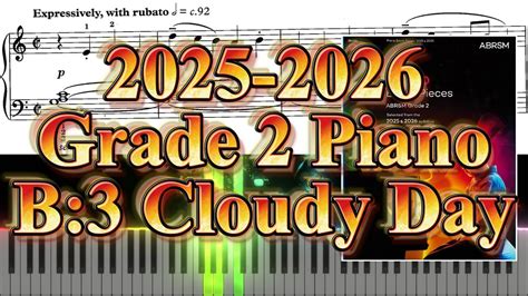 Abrsm Piano Grade B Cloudy Day No From Microjazz