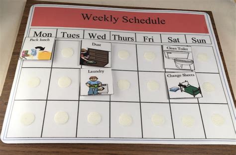 Weekly Visual Schedule Daily Routine Chore Chart With Autism Etsy