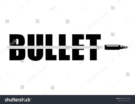 Word Bullet Divided Into Two Flying Stock Vector (Royalty Free ...