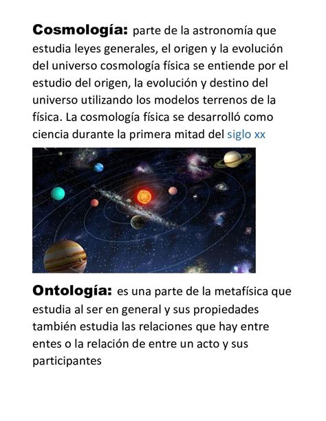 Es La Cosmolog A Una Rama De La Metaf Sica Outerspace