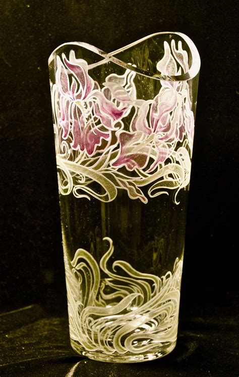 Fluid Iris Etched Glass With Color Addition