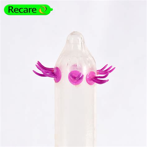 Hot Sex Products Of Special Silicone Spike Condom Recare Spike Condom