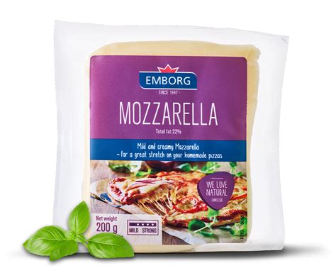 Natural Mozzarella Cheese Block Emborg Singapore