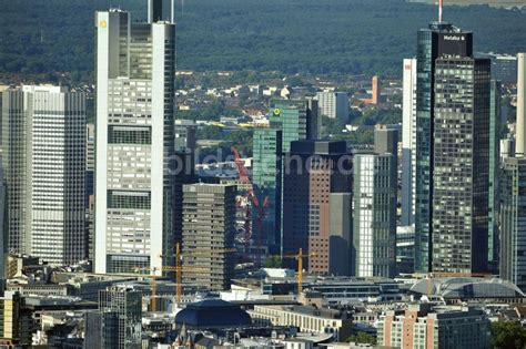 Frankfurt Am Main Aus Der Vogelperspektive Stadtansicht Der