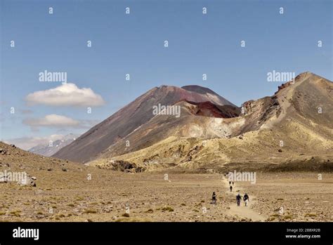 Mount Ngauruhoe And The Red Crater On The Tongariro Crossing With Track In Foreground New