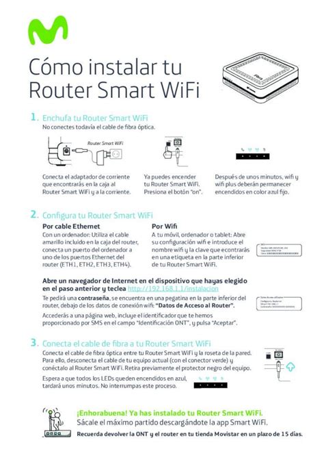 PDF Cómo instalar tu Router Smart WiFi Movistar Cómo instalar tu