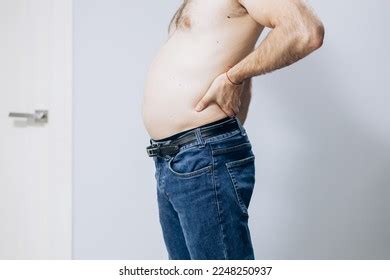 Man Naked Torso His Pants Buttocks Stock Photo Shutterstock