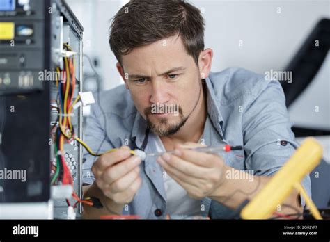 Inside Details Of The Old Personal Computer Stock Photo Alamy