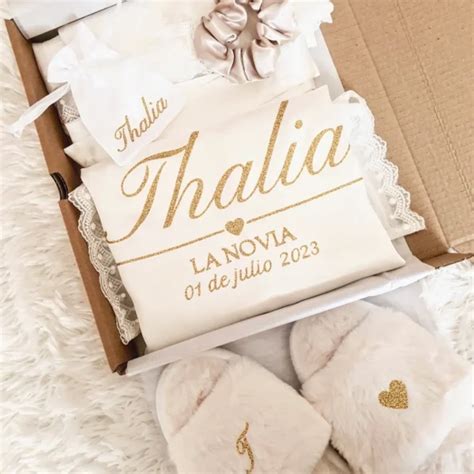 Set Bata De Novia Personalizada Purpurina Coraz N