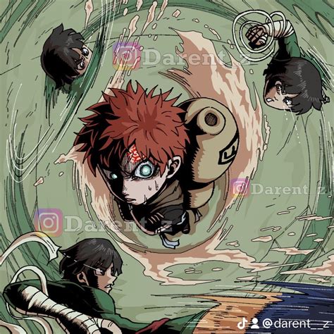 Rock Lee VS. Gaara by Ddarent on DeviantArt