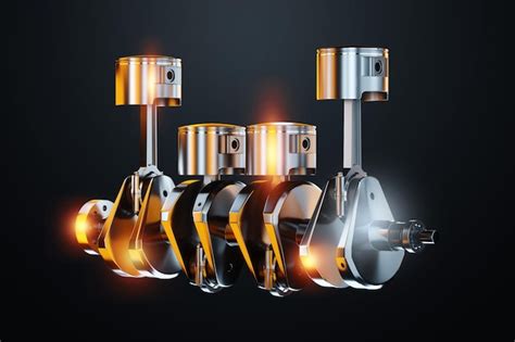 Bielles De Pistons Et Vilebrequin D un Moteur à Combustion Interne Sur