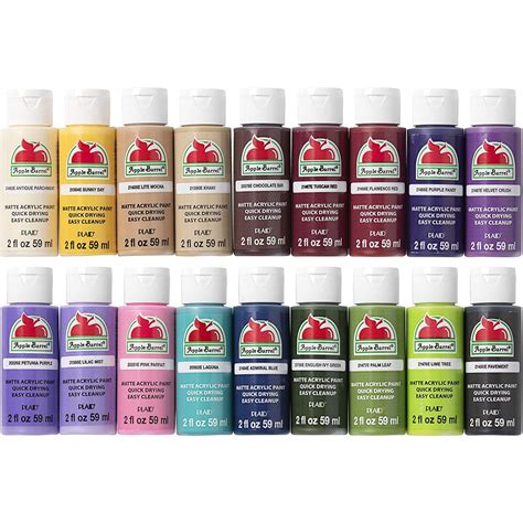 Apple Barrel Promoabi Matte Finish Acrylic Craft Paint Set Assorted