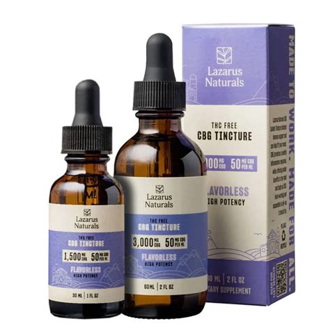 High Potency Cbg Isolate Tincture Flavorless Lazarus Naturals Tenvape