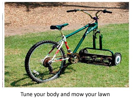 Bike Mower Riding Lawn Mowers Flower Tower Ingenious Clever Cool