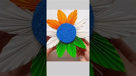 Tri Colour Flower Independence Day Craft Idea Navras Crafts Shorts