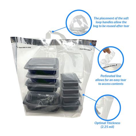 Reli Tamper Evident To Go Bags 100 Pcs Large 21 L X9 W X16 25 H