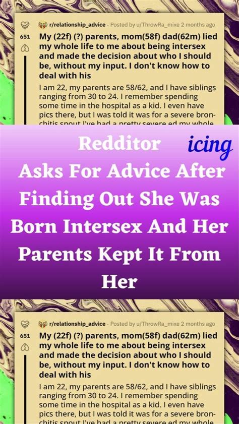 Redditor Asks For Advice After Finding Out She Was Born Intersex And