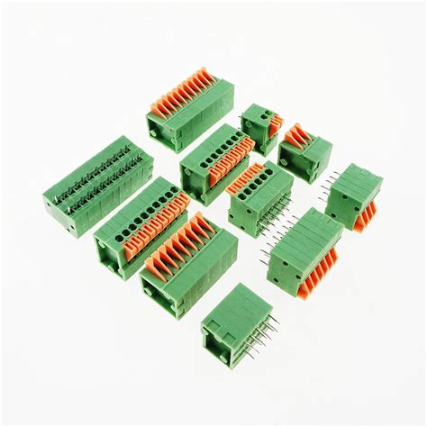 Terminais de mola 2 54mm 50 peças conector de 2 pinos 3 4 5 6 7 8 10