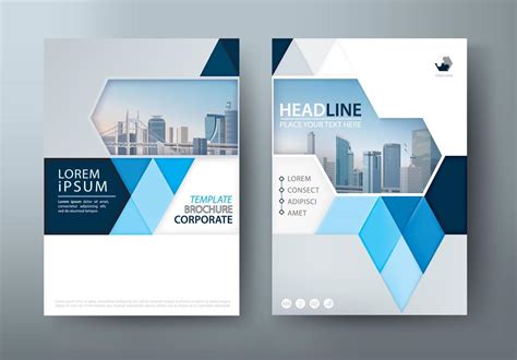 Blue Annual Report Brochure Flyer Design Template Leaflet Cover