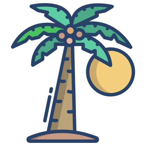 Palm Tree Icongeek26 Linear Colour Icon