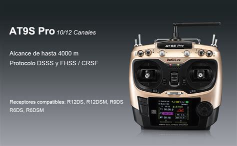 Radiolink AT9S Pro RC Transmisor Y Receptor 10 12 Canales 2 4 GHz R9DS