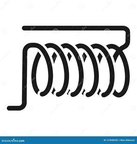 Induction Coil Icon Simple Style Stock Vector Illustration Of Iron