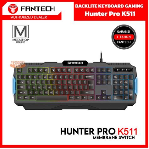 Jual Fantech Hunter Pro K511 Backlit Gaming Keyboard Membrane RGB