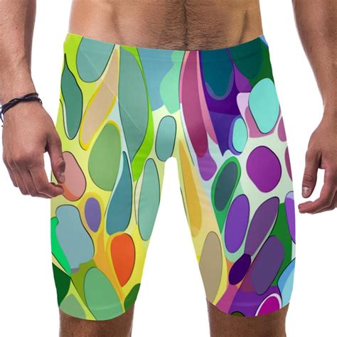 Swim Jammers For Men Mens Bikini Swimwear Modern Cartoon Colored