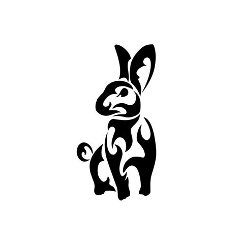 Tribal Rabbit Tattoo Design