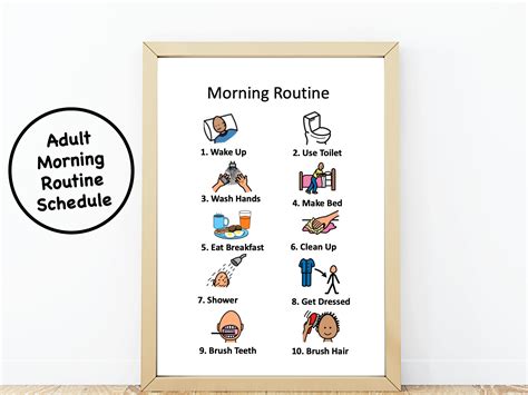 Visual Morning Schedule For Autistic Adults Autistic Adults Schedule