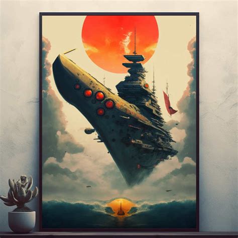 Yamato Battleship Posters Prints Wall Art Modern Home Room Bar Decor Painting Unframed - Etsy