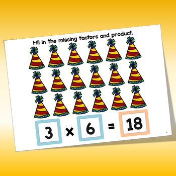 Multiplication With Arrays And Groups New Year S Eve Boom Cards By