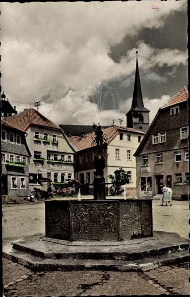 Ansichtskarte Postkarte Bischofsheim Rh N Marktplatz Akpool De