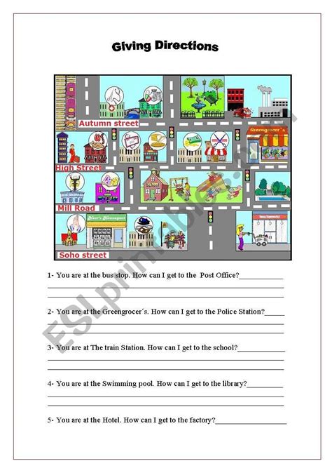 Giving Directions Worksheet 108