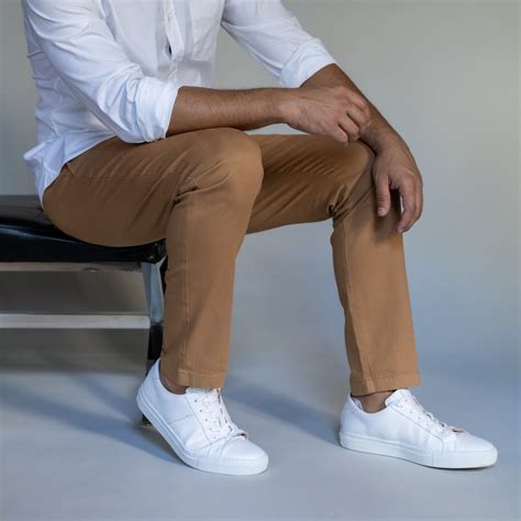 Stretch Chinos Slim Fit Tobacco Peter Manning Nyc