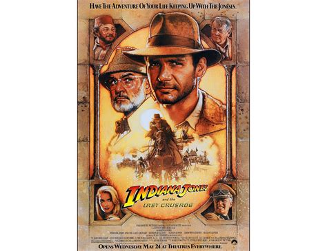 Indiana Jones & Last Crusade Movie Poster 1989 Action - Etsy