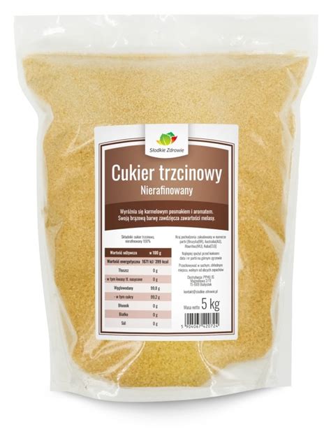 Cukier Trzcinowy 5kg Sklep Internetowy Słodkie Zdrowie