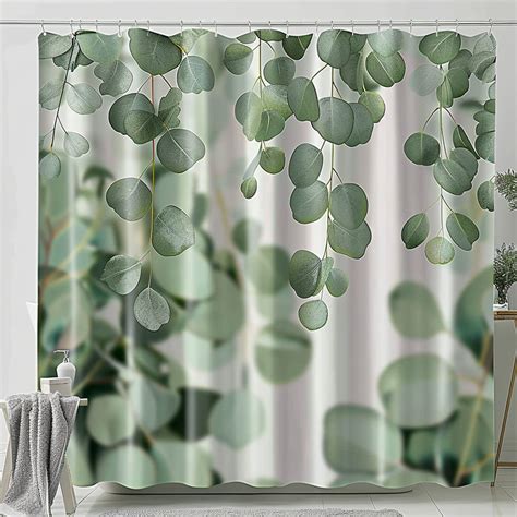 NatureInspired Eucalyptus Shower Curtain Refresh Your Bathroom Decor