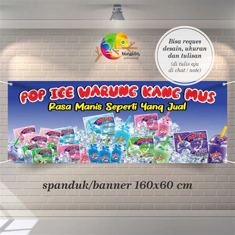 Jual Spanduk X Spanduk Pop Ice Banner Minuman Custommantap