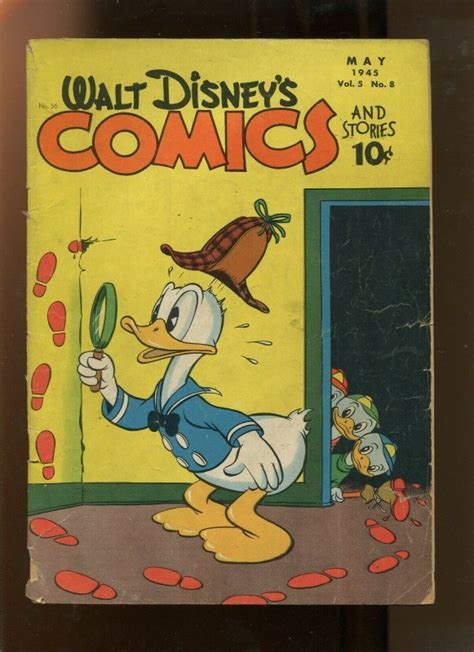 Walt Disneys Comics And Stories 8 3 5 Footprint Cover 1945 Comic