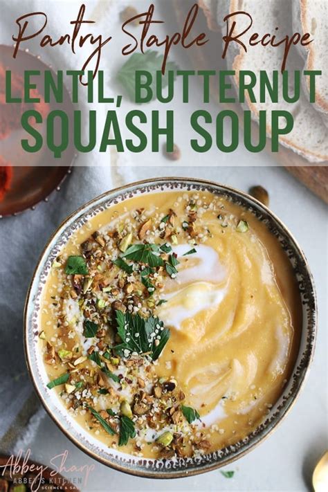 Butternut Squash And Lentil Soup Easy Vegan Recipe