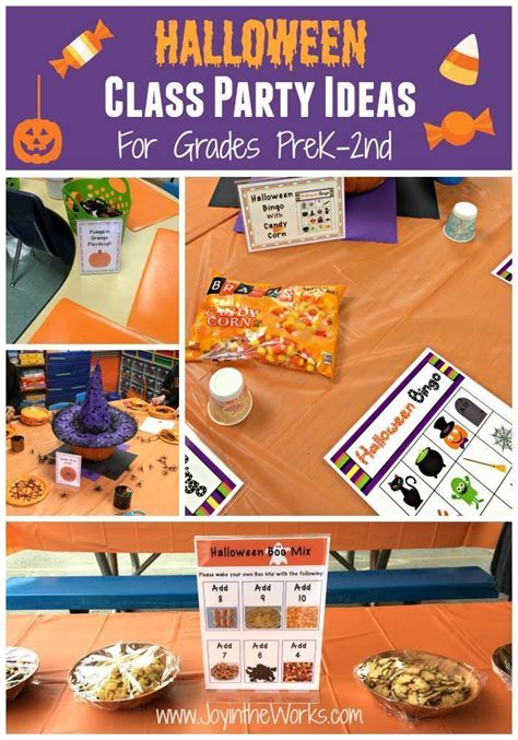 Halloween Class Party Ideas Grades Prek 2nd Halloween Class Party Halloween Classroom