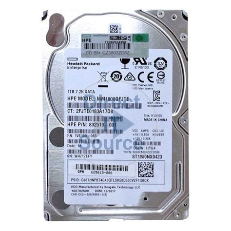 HP MM1000GFJTE - 1TB 7.2K SATA 2.5Inch Cache Hard Drive